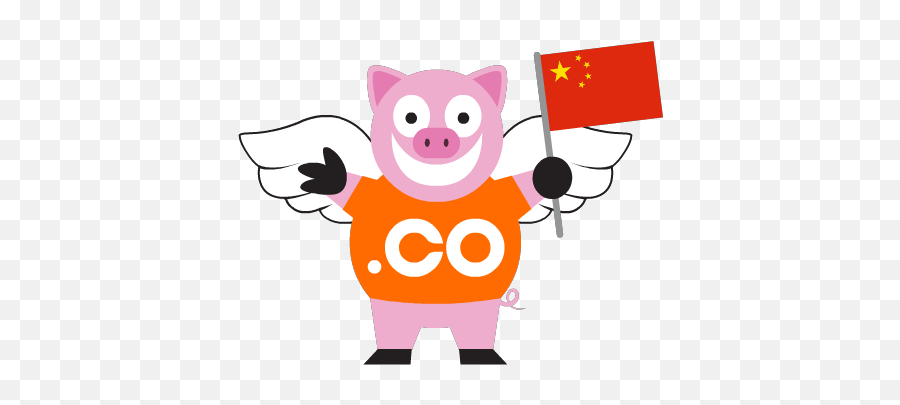 Co Co - Domestic Pig Emoji,China Flag Emoji