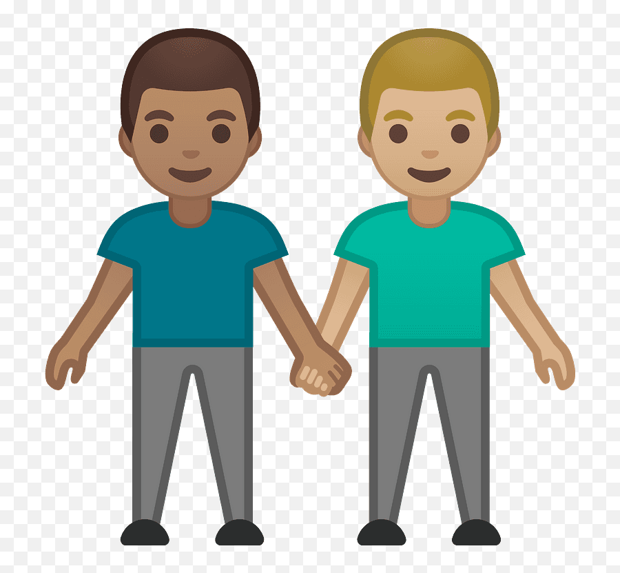 Men Holding Hands Emoji Clipart - Person Light Skin Tone,Men Emoji
