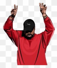 yeezy kanyewest guy handsup Sticker by Nessa Coronado - Sign Language Emoji