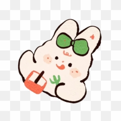 Happy Cute Rabbit Png Image Emoji