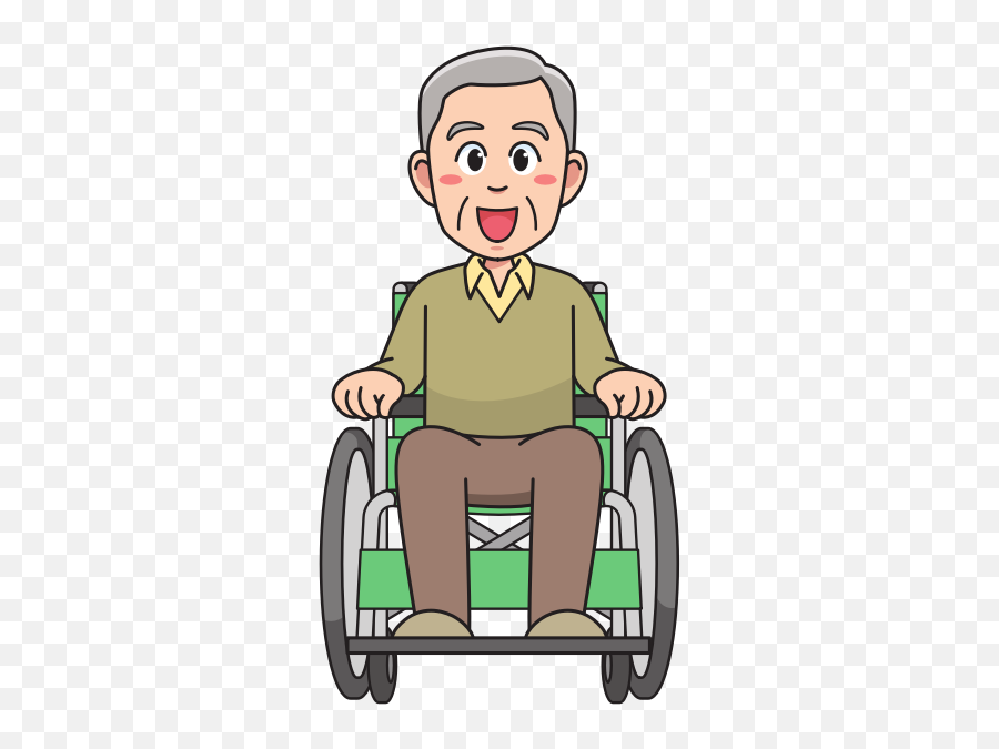 Grandfather - Man In Wheelchair Clipart Emoji,Think Emoji