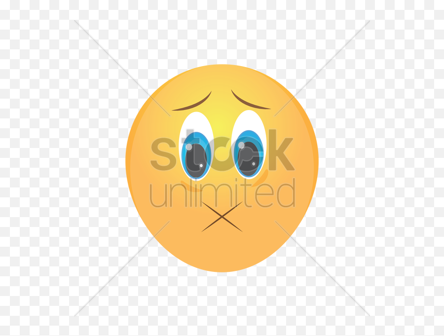 Crossed Out Mouth Vector Image - Mouth Crossed Out Emoji,Inter Emoticon