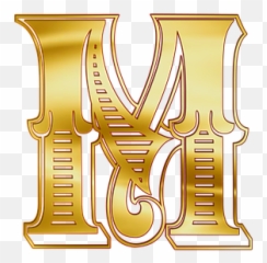 Free M Alphabet Illustrations - Letter Russian Gold Emoji