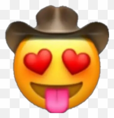 Emoji Cowboy Stickers For Whatsapp - Heart Eyes