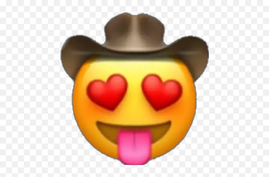 Emoji Cowboy Stickers For Whatsapp - Heart Eyes Cowboy Emoji,Love Emoji For Whatsapp