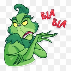 Grinch Bla Christmas Green - Stickers Emoji