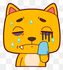 Cat Sticker Animation Dog Kitten - Sweating Animated Gif Funny Emoji