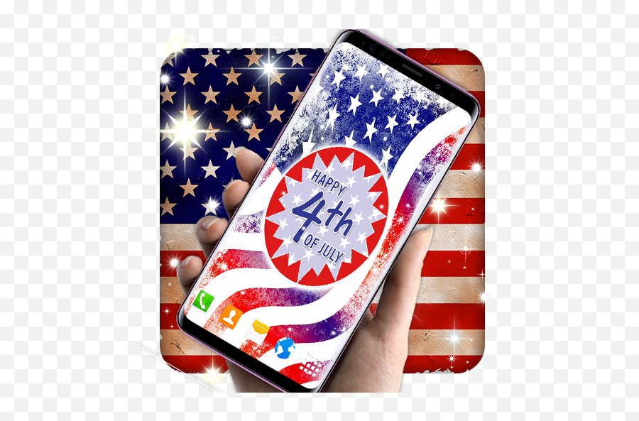 Happy 4th Of July Live Wallpapers U2013 Apps On Google Play - Flag Of The United States Emoji,4th Of July Emojis