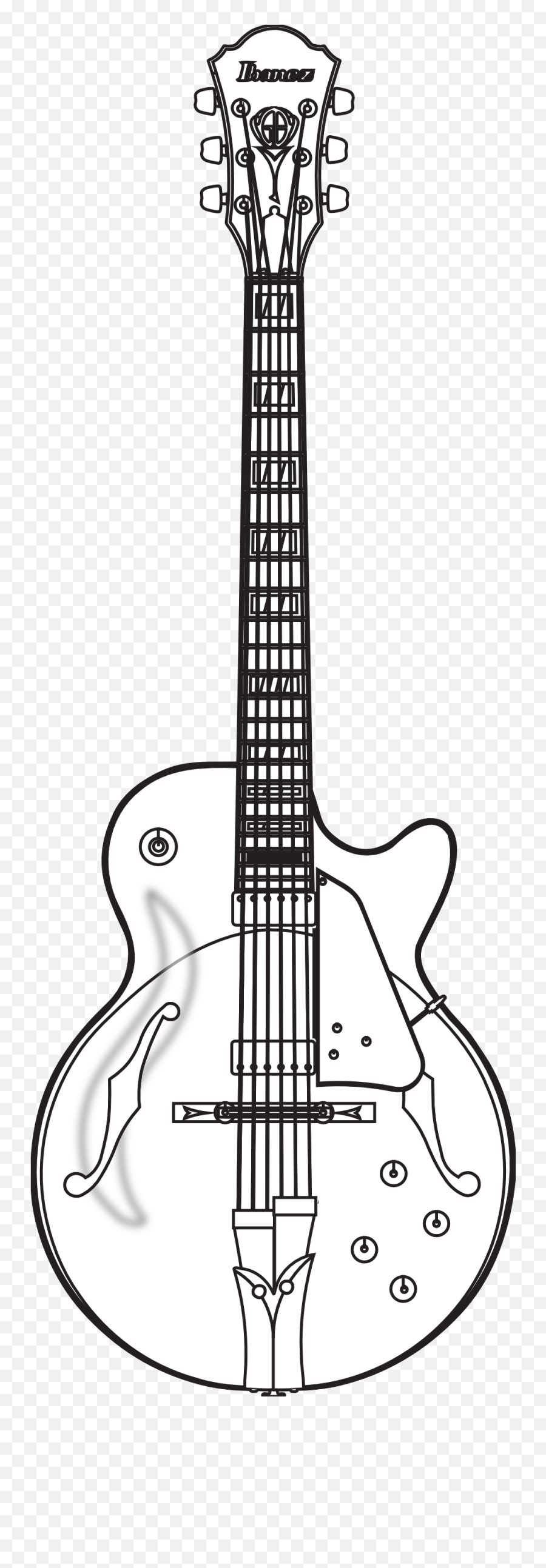 Guitar Clipart Black And White - 51 Cliparts Guitar Color Emoji,Bass Guitar Emoji