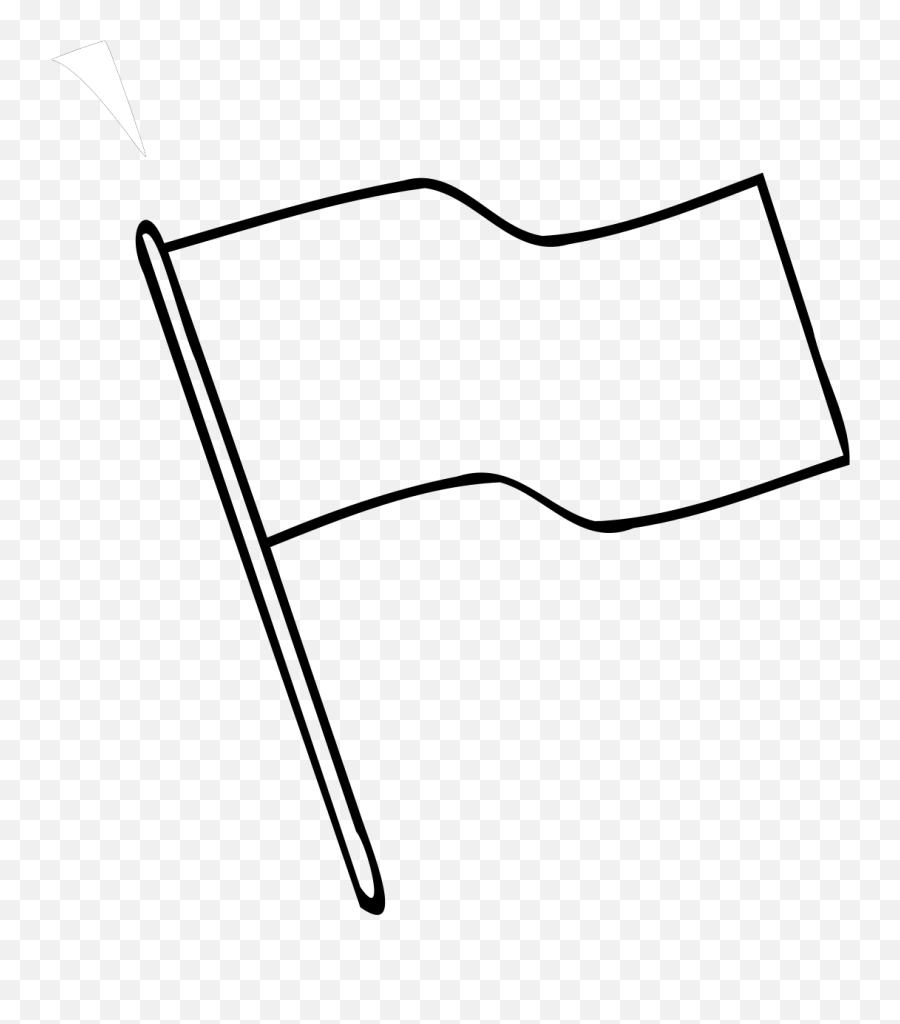 White Flag Images Clip Art Clipartfest - Outline Of A Flag Outline Flag Clipart Black And White Emoji,White Flag Emoji