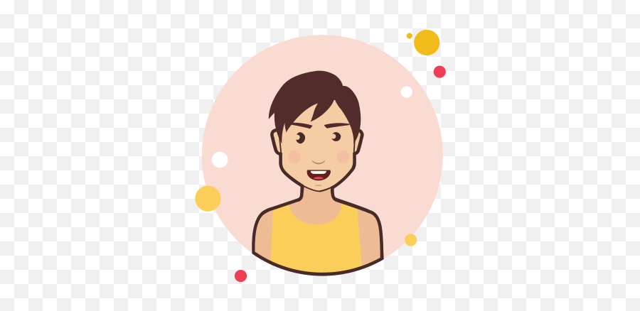 Brown Short Hair Lady In Yellow Shirt Icon - Thinking Icon Emoji,Yellow Emoji Shirt