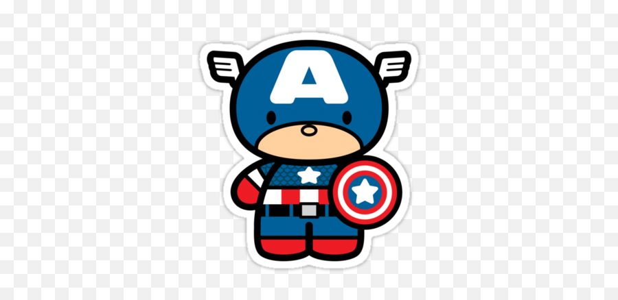 Super Heroes - Animado Capitan America Dibujo Emoji,Captain America Emoji