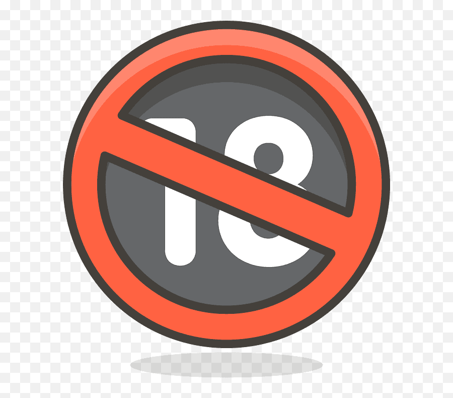 No One Under Eighteen Emoji Clipart - Dot,No Smoking Emoji