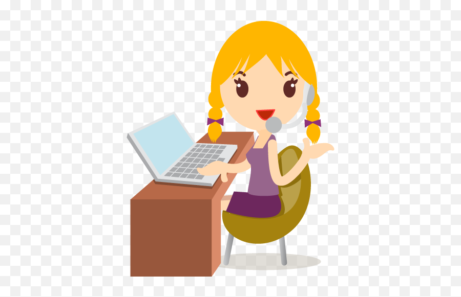 Callcenter Girls Blonde Icon - Call Center Cartoon Icon Emoji,Blonde Girl Emoji