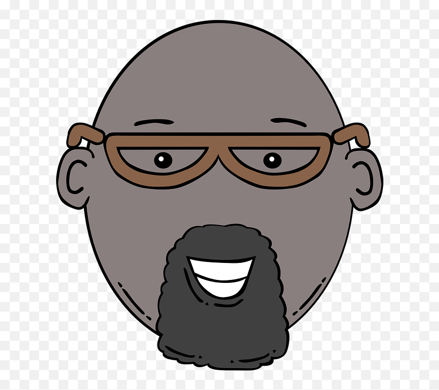 Free Facial Emoji Vectors - Bald Man Cartoon With Glasses,Drooling Emoji