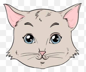 Cat Face Png - Drawing Cartoon Ears Emoji