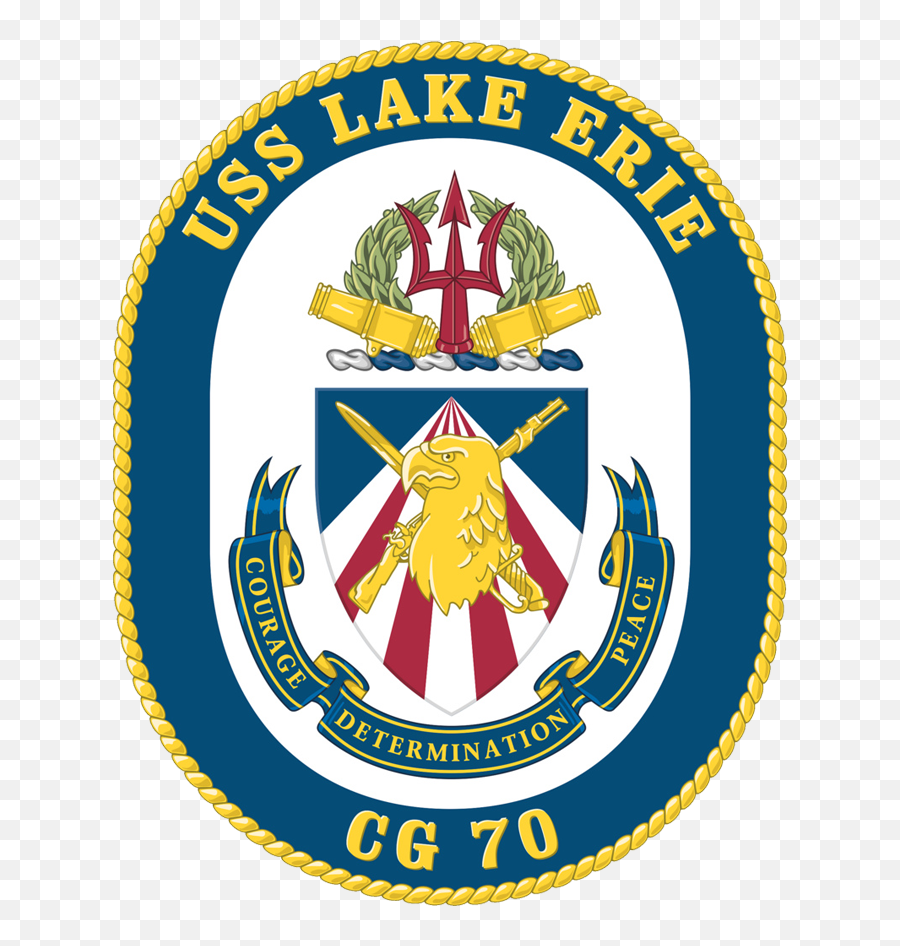Uss Lake Erie Cg - Uss Lake Erie Logo Emoji,Square And Compass Emoji