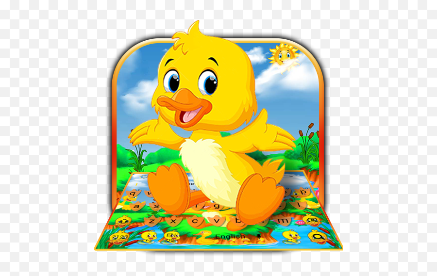 Cartoon Yellow Duck Keyboard Theme - Cartoon Emoji,Duck Emoji Android