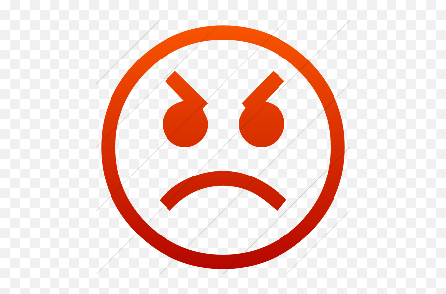 Classic Emoticons Angry Face Icon - Emoji Domain,Mad Face Emoticon
