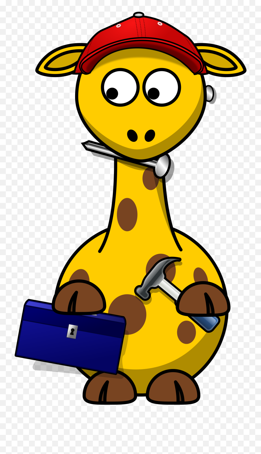 Giraffe Secret Agent Vector Clipart - Giraffe Animals Picture Cartoon Emoji,St Lucia Flag Emoji