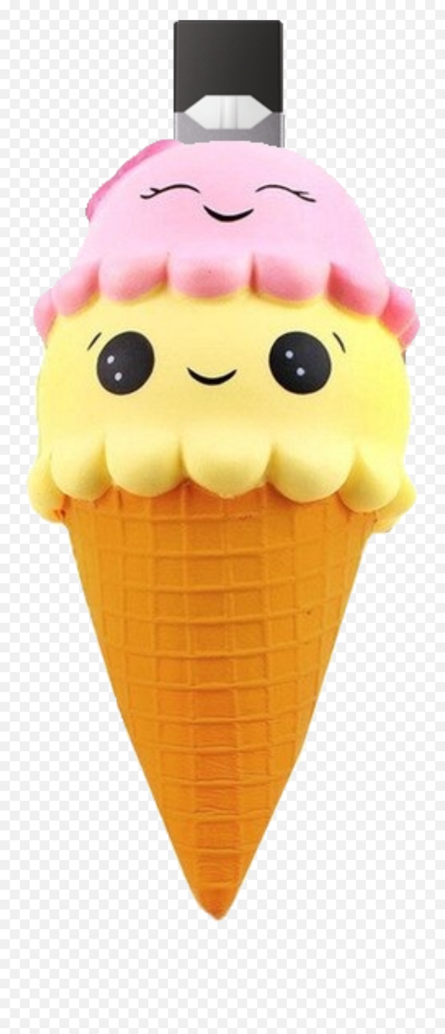 Cute Ice Cream Lazy Lampoon Keychain - Lazy Lampoon Emoji,Ice Cream Emoticon