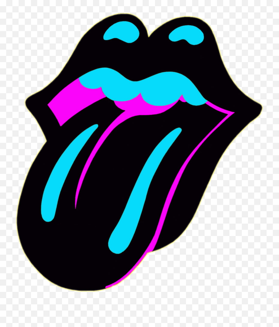 Mq Black Lips Mouth Lip - Pop Art Rolling Stones Tongue Emoji,Black Lips Emoji