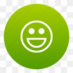 Iconsetc Flat Circle White - Smiley Emoji