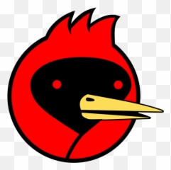Vector Clip Art Of Bird With Red Head - Emoji