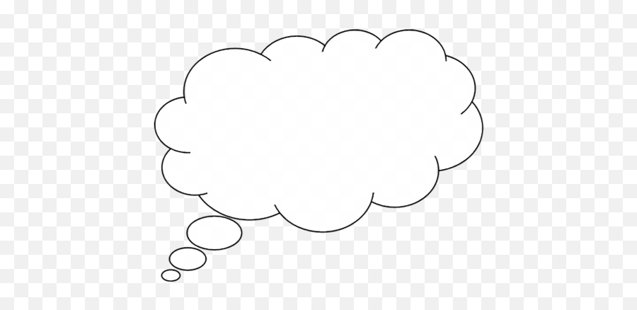 Thinking Bubble Png Picture 486270 Thinking Bubble Png - Line Art Emoji,Thought Cloud Emoji