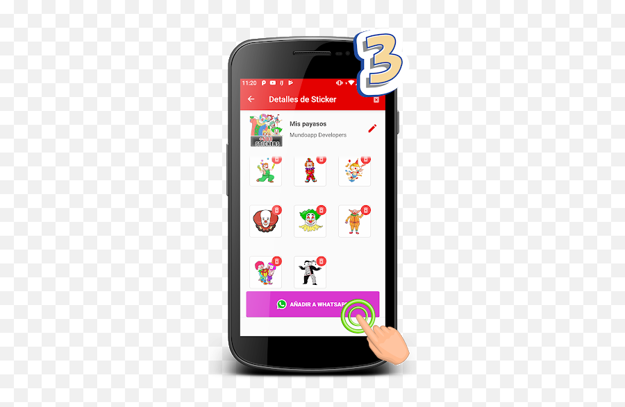 Download Wastickerapps Stickers Clowns For Whatsapp Free - Smartphone Emoji,Clown Emoji For Iphone