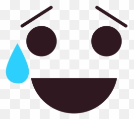 Simple Relieved Emoticon Face - Circle Emoji