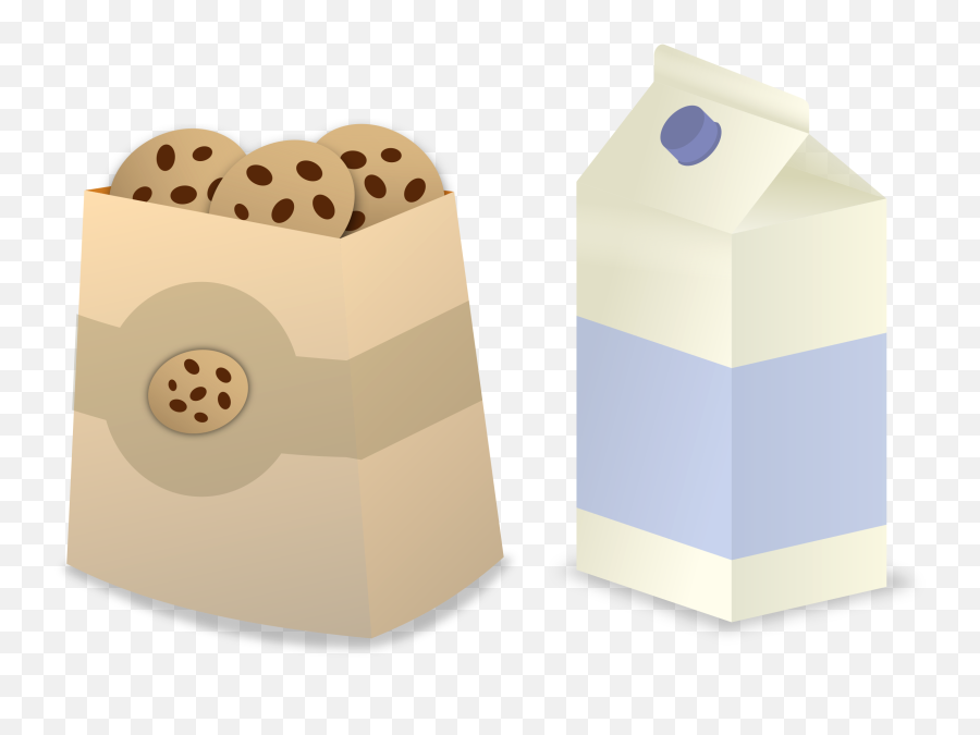 Vector Clipart Image - Milk And Cookies Clipart Png Emoji,Fortune Cookie Emoji