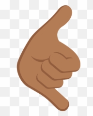 Call Me Hand Medium Dark Skin Tone Emoji Emoticon Vector - Call Me Hand Emoji,Okay Emoji