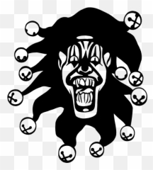 Scary Clown Joker Sticker - Illustration Emoji