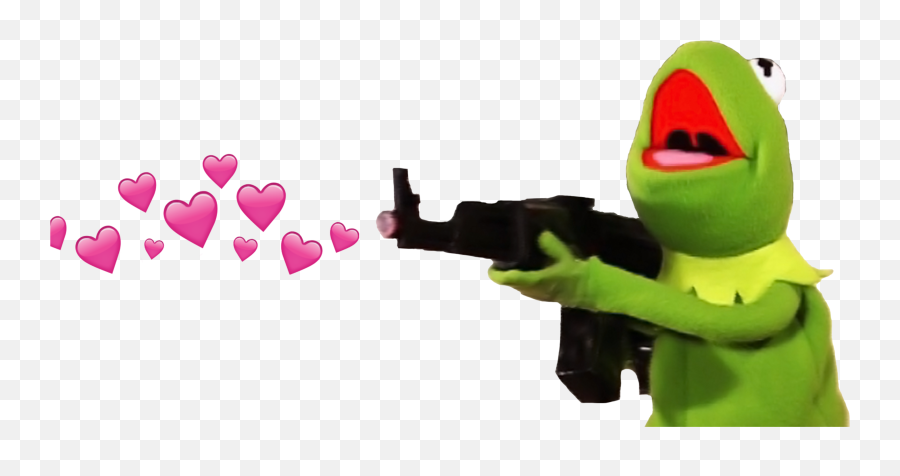 Love Shooting Shoot Hearts Heart Gun - Kermit The Frog Meme Emoji,Heart And Gun Emoji