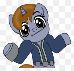 Littlepip Shrug Emoji,O7 Emoji