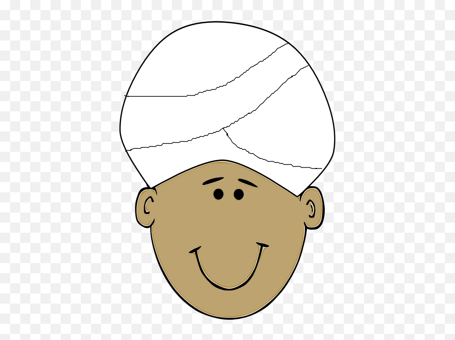 Happy Indian - Indian Turban Cartoon Emoji,Hand Over Mouth Emoji