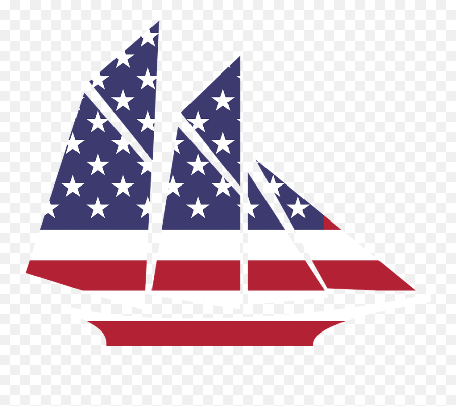 America Boat Flag - American Flag Ship Clipart Emoji,Flag Ship Emoji