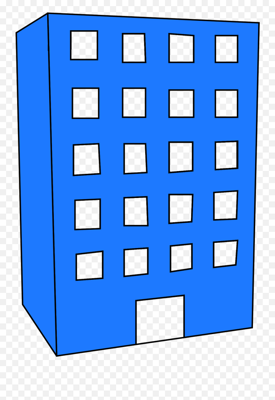 Building Blue Free Vector Graphics Free - Dessin Immeuble 4 Étages Emoji,Twin Towers Emoji