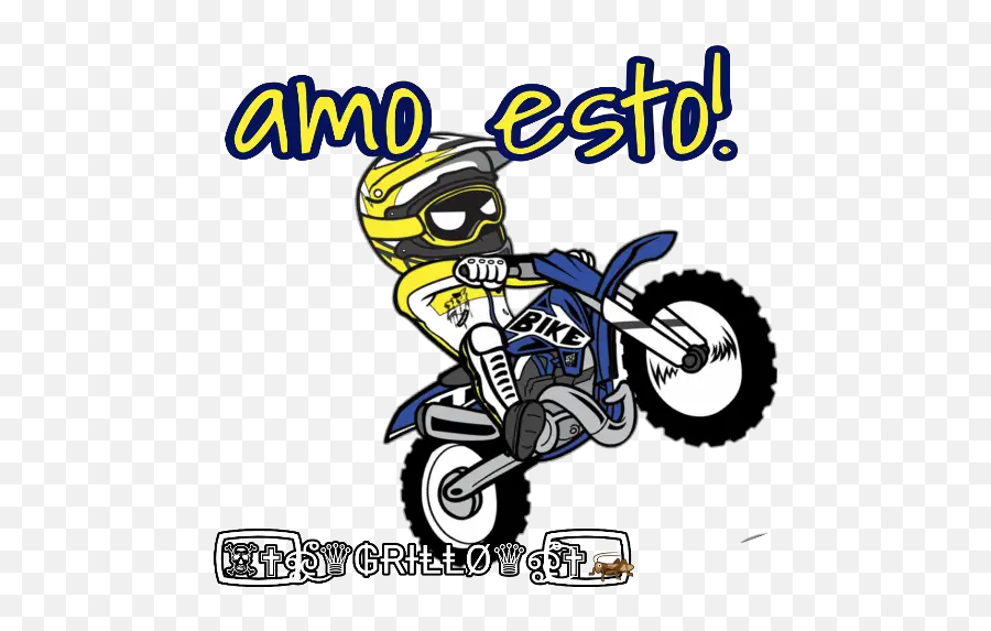 Bikers Stickers For Whatsapp - Vinilos Decorativos De Motocross Emoji,Motocross Emoji