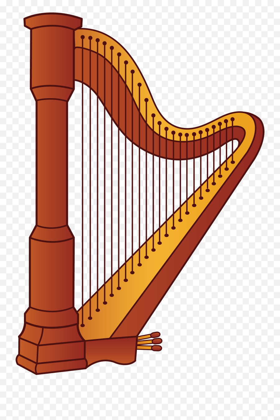 Harp Musical Instrument - Harp Clipart Emoji,Violin Emoji