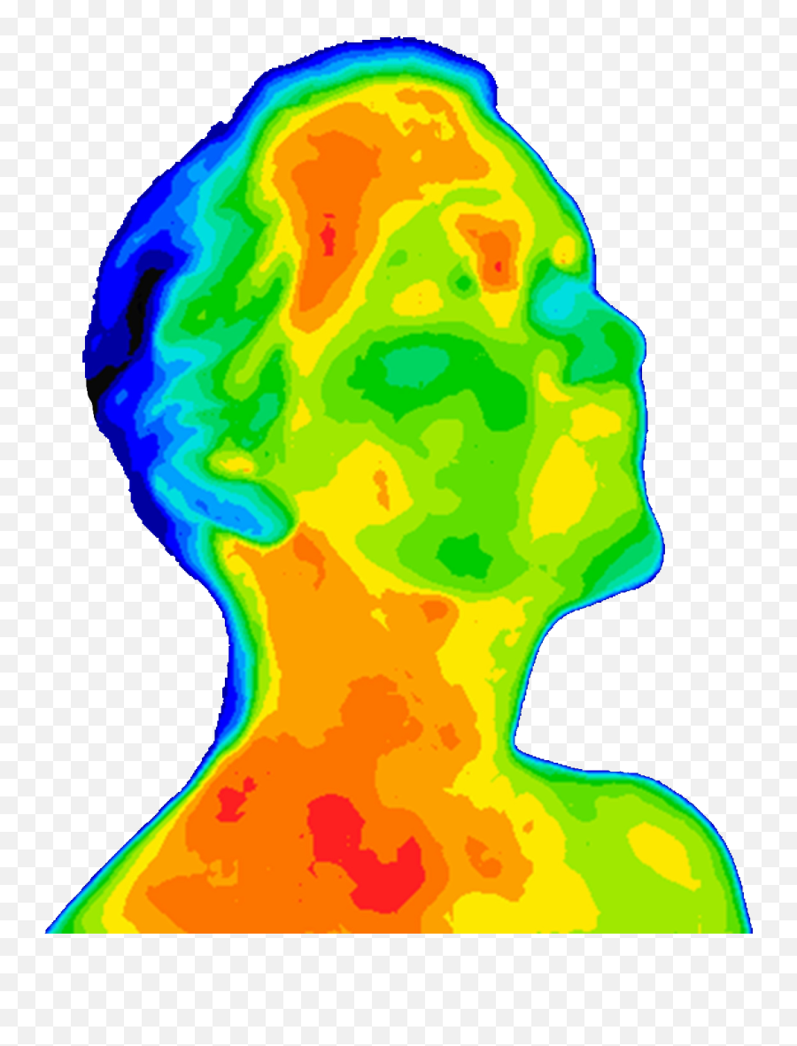 Thermal Heat Hot Temperature Rainbow - Thermal Imaging Face Emoji,Temperature Emoji