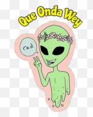 Alien Tumblr Stickers For Whatsapp - Cartoon Emoji,Emoji Meme Tumblr