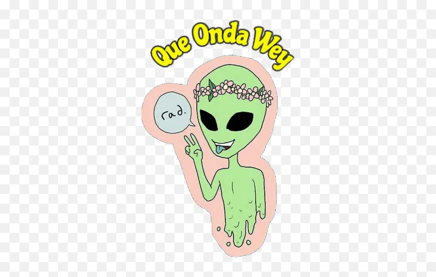 Alien Tumblr Stickers For Whatsapp - Cartoon Emoji,Emoji Meme Tumblr