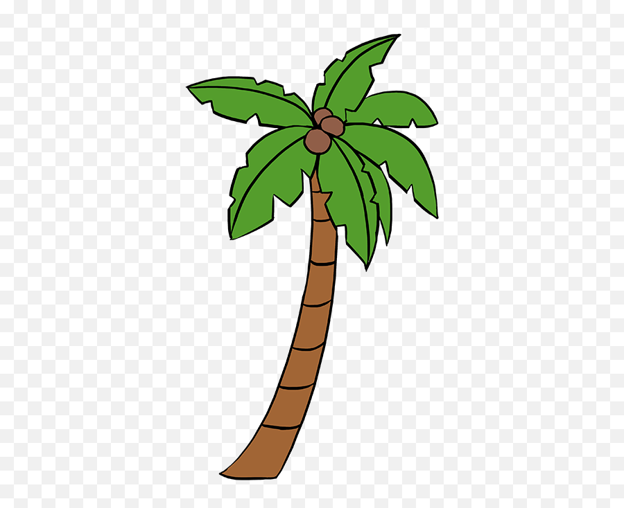 How To Draw A Palm Tree - Cartoon Palm Tree Drawing Emoji,Palm Tree Emoji
