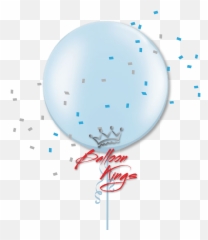 36in Pearl Light Blue - New Years Confetti Emoji,Blue Balloon Emoji