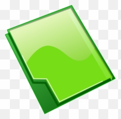Folder Green Office Paper File - Clipart Emoji