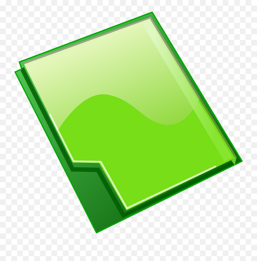 Folder Green Office Paper File - Folder Clipart Emoji,Mail Order Emoji