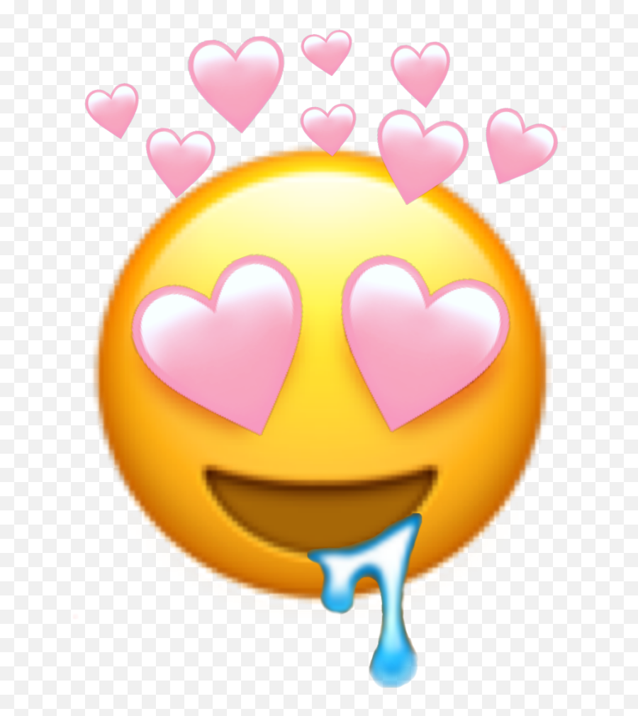 Pink Heartcrown Hearteyes Heart Emoji Selfmade Loveit - Created Emoji Tik Tok,Heart Eyes Emoticon