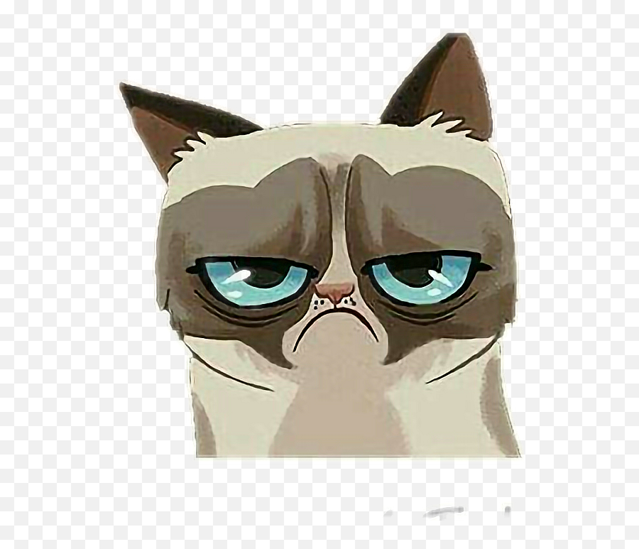 Angry Cat - Sticker By Wendy Portillo Grumpy Cat Cartoon Emoji,Angry Cat Face Emoji